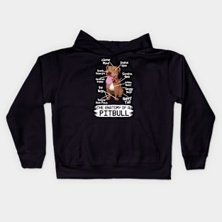 The Anatomy Of A Pitbull Kids Hoodie